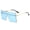 Blue, variant on Womens Vintage Oversized Sunglasses Square Rimless UV400