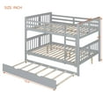 thumbnail image 6 of Newest Full over Full Bunk Bed with Twin Size Trundle , Ladder-Gray, 6 of 9