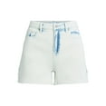 thumbnail image 5 of Time and Tru Women's High Rise Denim Carpenter Shorts, 4" Inseam, Sizes 2-20, 5 of 5
