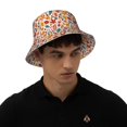 thumbnail image 6 of Daiia Colorful Maple Leaves Pattern Bucket Hat - Trendy Cotton Sun Hat for Beach, Golf, Fishing - Fun Outdoor Vacation Boonie for Men and Women, 6 of 9
