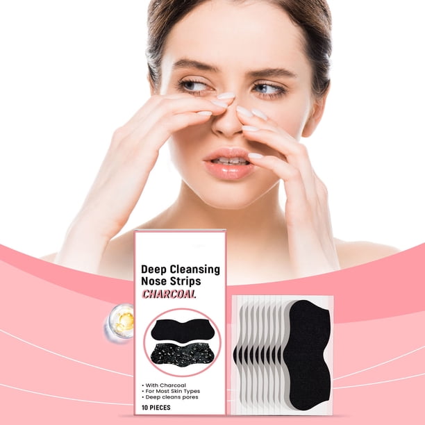 Fiudx Eliminador de Puntos Negros, Parche Nasal de Limpieza Profunda, Extracto Líquido Suave, Mascarilla Nasal Hidratante, Uso Doméstico, Todo Tipo de Piel, Tamaño Portátil de 12 G