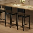 thumbnail image 5 of Danolapsi Counter Height Bar Stools Set of 2,Counter Stools with Back and Thickened Metal Legs,Upholstered PU Leather Counter Height Barstools with Footrest,Comfortable Modern Chairs for Kitchen, 5 of 8