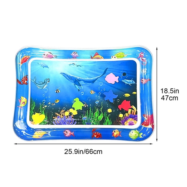 HWRETIE - Alfombra de juego con sensor de agua,inflable de verano para mascotas con peces,gruesa para juegos de gatos y actividades sensoriales infantiles