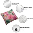 thumbnail image 6 of Acheng Watercolor Floral Pillow Case Colorful Flower Landscape Spring Hollyhocks Field Home Decor  Throw Cushion for Sofa Couch Car Bedroom Square  Pillow Cover 24x24in, 6 of 7