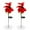 Red, variant on Lwlmwt 2Pcs Christmas Decorations Solar Lights Outdoor Waterproof, Christmas Poinsettia Stake Lights Solar Red Rose Lights, Simulation Poinsettia LED Lights for Garden, Yard, Pathway, Patio Decor