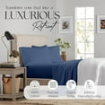 thumbnail image 2 of Pc Premium Queen Sheet Set ( Flat Fitted & Pillow Cases) Cotton Thread Count Cool Crisp & Breathable Queen Bed Sheet Set Deep Pocket Percale Sheets Light, 2 of 9