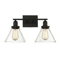 Drake 2-Light Bathroom Vanity Light in English Bronze