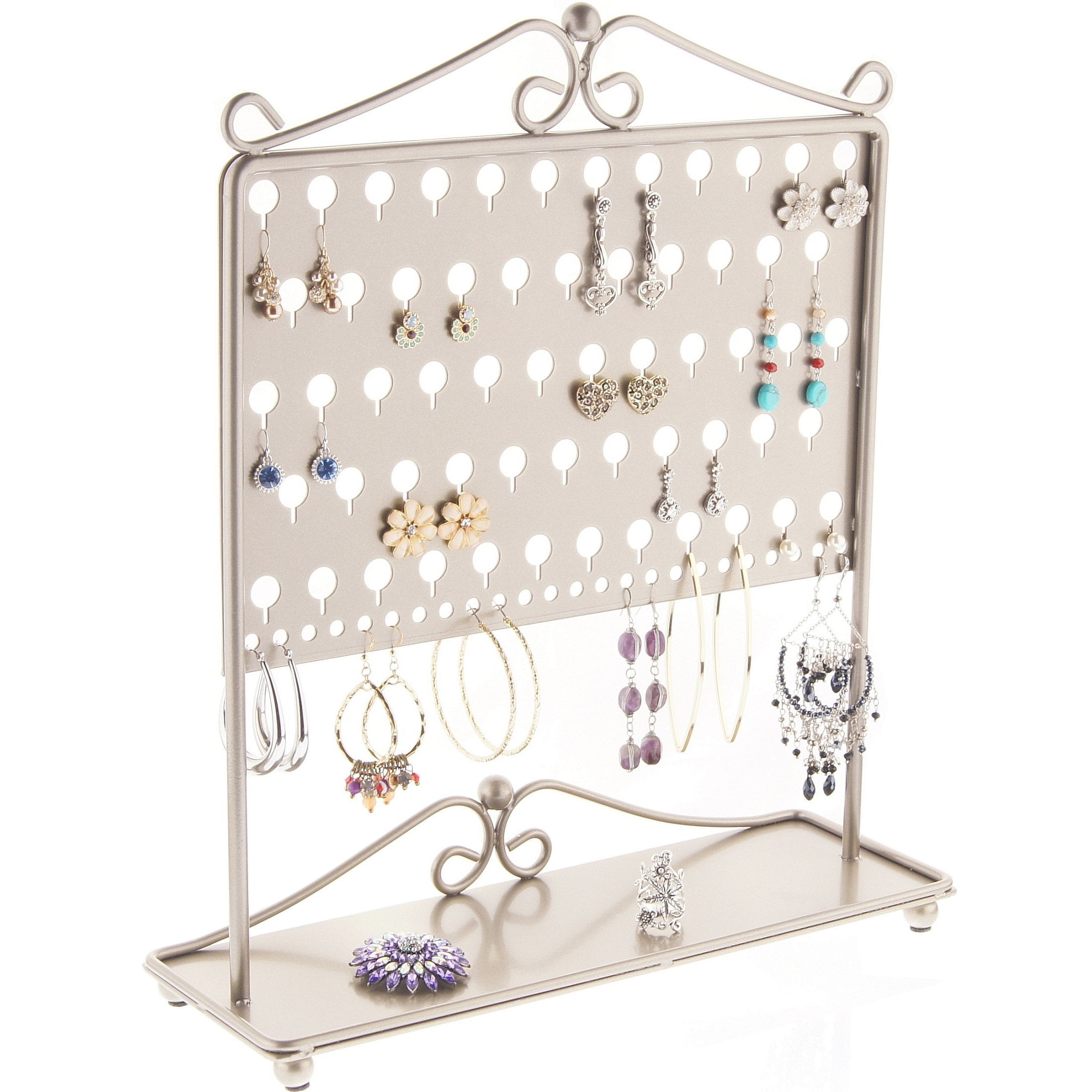 CLEAR TOP 32 EARRING/JEWELRY DISPLAY CASE RED 
