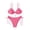 Hot Pink, variant on Two Piece Swimsuit for Women Solid Color Adjustable Lace Up Bikini Set Comfort Fit for Beach and Hot Spring