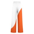 thumbnail image 3 of HAPIMO Color Block Patchwork Palazzo Pants Loose Pants for Women Workout Wide Leg Pants Casual Sweatpants Fashion Drawstring High Waist Trousers Orange M, 3 of 4