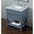 thumbnail image 4 of Stufurhome Marla 30" Gray Marble Top Bathroom Vanity with Mirror, 4 of 8