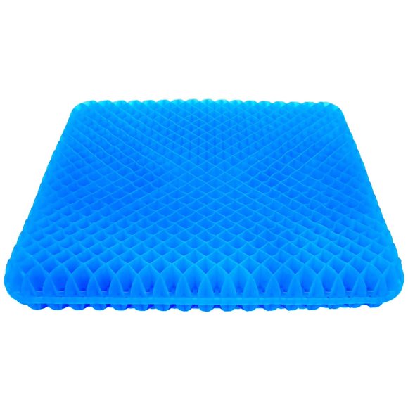 Coussin de Siège en Gel, Grand Coussin de Siège Double Épaisseur à Motif Nid d'Abeilles avec Housse Antidérapante pour Soulager les Douleurs au Dos, Coussin en Gel pour Chaise de Bureau à Domicile Fauteuil Roulant (17.32x16.14x1.57 Pouces)