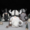 thumbnail image 3 of Faceless Plush Gnome Figurine Knight Dwarf Viking Gladiator Table Decoration, 3 of 3