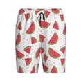 thumbnail image 3 of Picia Hand Drawn Watermelon Pajama Shorts for Men, Men's Pajama Bottoms, Sleepwear,Short Pajama Pants-Medium, 3 of 9