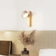 thumbnail image 4 of Lámpara de Pared LED Giratoria de Madera y Piedra para Mesita de Noche, Apartamento, Pasillo, Etc., 4 of 5