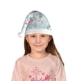 thumbnail image 5 of Cauagu Tropical Flamingo Pattern Christmas Hat for Kids,Xmas Holiday Hat Santa Hat for Boys & Girls Festive Headwear Accessories for Christmas/New Year/Holiday, 5 of 6