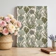 thumbnail image 3 of Ocean Coral Canvas Wall Art for Living Room, Country Rustic Nautical Coastal Sea Beach Green Seaweed Poster Print Painting for Bedroom Office Home Decoration Wall Pictures Prepare To Hang 8"x10", 3 of 9