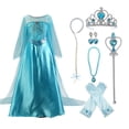 thumbnail image 1 of Princess Elsa Dress Up Costumes with Cloak for Birthday Party Halloween, 1 of 6