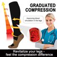 thumbnail image 3 of YUNOVA Copper Compression Socks (4 Pairs) 15-20 mmHg Circulation is Best Athletic & Daily for Men & Women, Running, Climbing, 3 of 8