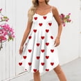 thumbnail image 4 of Valentines Dress for Women Sleeveless Love Heart Print Dresses 2026 Spring Summer A-Line Strapless Cocktail Punk Dress White XL, 4 of 4