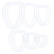 18PCS 6 Styles Dream Rings Catcher Heart Macrame Hoop for Crafts Catch Dream Plastic Rings White Woven Web Making Wedding Wreath Decor Home Wall