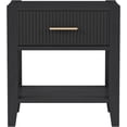thumbnail image 5 of 2-Tier Nightstand, End Bedside Table with Drawer ＆ Open Storage, Night Stands for Small Spaces, Side Table for Bedroom, Living Room, Bedroom (Black), 5 of 8