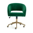 thumbnail image 6 of KCC Accent Modern Tufted Velvet Fabric Adjustable Height Swivel Desk Chair, Green, 6 of 8