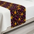 thumbnail image 2 of Autumn Bed Runner, Pumpkin Acorn Mushroom Seasonal Vegetable Veggies Tree Leafs Composition, Decorative Accent Bedding Scarf for Hotels Homes and Guestrooms, Twin, Dark Maroon Marigold, by Ambesonne, 2 of 2