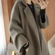 thumbnail image 5 of Abrigo de invierno 2024 nuevo para mujer, diseño largo, 100 % lana de doble cara, elegante, hecho a mano, ropa para mujer, 5 of 5