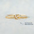 thumbnail image 3 of Anillo STORYJEWELLERY de plata de ley 925 con nudo bicolor, tamaño 6, 3 of 6
