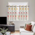 thumbnail image 4 of Spring Easter Kitchen Curtains Window Panels, Green Pink Yellow Eggs Floral Botanical Insulated Window Treatment Curtain, Grommet Curtains for Bedroom/Living Room/Bathroom, 2 Piece 42"Wx54"L, 4 of 8