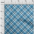thumbnail image 2 of oneOone Cotton Silk Medium Blue Fabric Check Diy Clothing Quilting Fabric Print Fabric By Yard 42 Inch Wide, 2 of 4