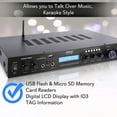 thumbnail image 4 of uetooth Home Theater Amplifier - 200 Watts into 5 Channels with Subwoofer Out, Easy Karaoke - Dual Mic, Wireless Streaming, USB/SD with MP3 player, RCA Input, FM Radio, LCD Display - PDA7BU, 4 of 5
