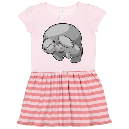 

Inktastic Cute Manatee Family Gift Toddler Girl Dress