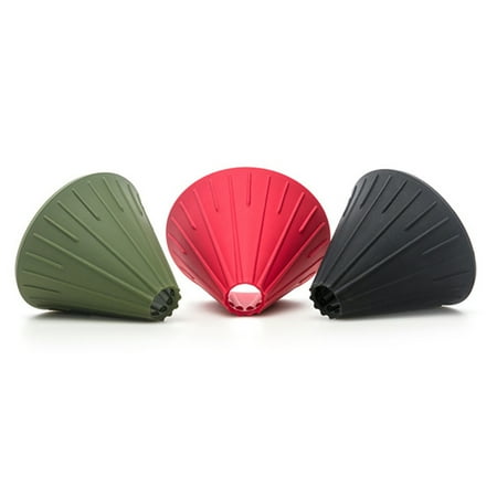 

RuiKe 3pcs Silicone Coffee Dripper Filter Cone Manual Home Indoor Outdoor Portable Coffee Filter with 1pcs Base New