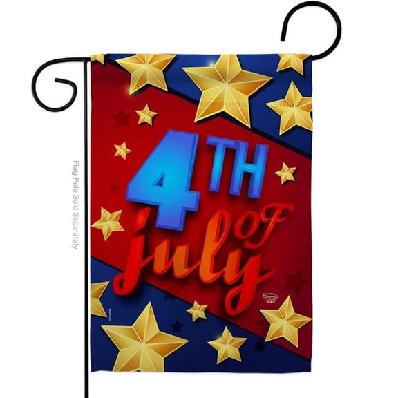 Ornament Collection G192164-BO 13 x 18.5 in. 4th of July Stars American Fourth Vertical Garden Flag with Double-Sided House Decoration Banner Yard Gift