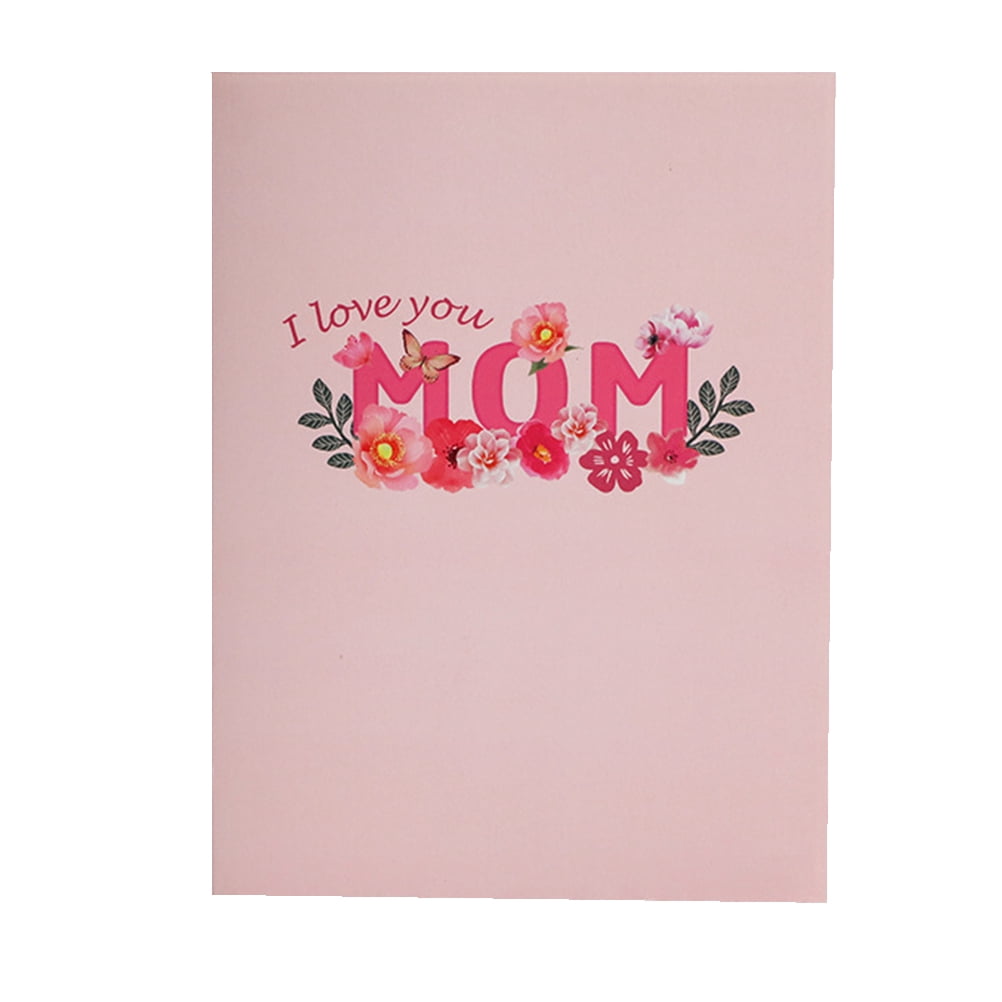 unbranded 5pcs Mother's Day 3D Greeting Card Wish Card Hollow Papercraft Greeting Card Gift