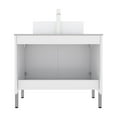 thumbnail image 4 of 30" Elegant Compact Freestanding Cabinet, Bathroom Storage Unit with Soft Close Door, Modern Small Bathroom Vanity with Ceramic Sink for Bathroom, White, 4 of 7