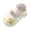 Yellow, variant on LNMQLPDBS Baby Girl Shoes Newborn Mary Jane Flats with Flower Soft Sole Non-Slip Crib Shoes Infant Toddler First Walkers Princess Dress Shoes