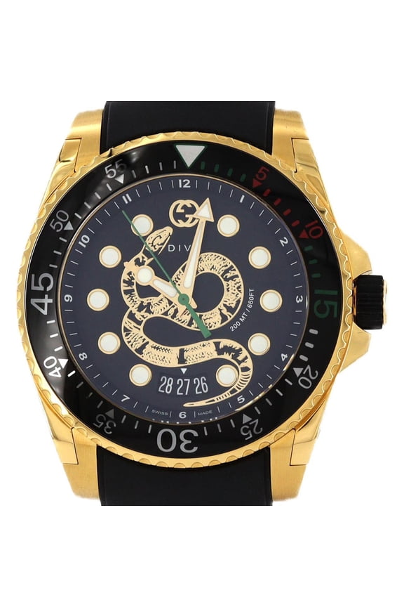 Pre-Owned Gucci Dive GP 136.2 YA136219 Quartz Watch
