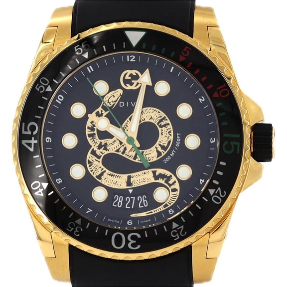 Pre-Owned Gucci Dive GP 136.2 YA136219 Quartz Watch