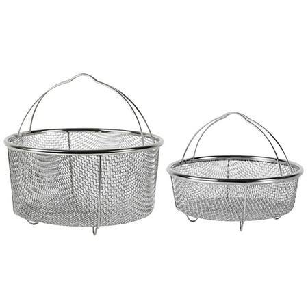 

said 2pcs Handle Frying Basket Food Fried Basket Kitchen Washing Basket Stainless Steel Steaming Basket