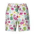 thumbnail image 4 of Lsque Mens Swim Trunks Cute Flamingo Pattern - Bathing Suit Compression Liner - Beach Swim Shorts Swimwear - (S-3XL) - Stretch Quick Dry -Small, 4 of 9