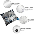 thumbnail image 4 of COMIO Wildlife Animal White Wolf with Blue Eyes 2-Piece Short Plush Pillowcase Set (Universal 1) Pillow Case White, 4 of 6