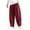 Red, variant on Men's Casual Loose Solid Color Linen Pants, Cotton Linen Wide Leg Harem Trousers Chinese Style for Bohemian Fashion and Comfort,Black,L