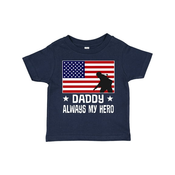 Inktastic Military Soldier Daddy Always My Hero Boys or Girls Toddler T-Shirt