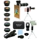 thumbnail image 1 of Kit de lentes para cámara de teléfono celular, teleobjetivo universal 20x 11 en 1, gran angular de 0,63+macro 15X+ojo de pez de 198°+teleobjetivo 2X+caleidoscopio+CPL/luz estelar/mascarilla/trípode, p, 1 of 5