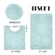 thumbnail image 3 of Juego de alfombrillas de baño ITSOFT, antideslizantes, de chenilla peluda, 3 unidades, spa, azul, 3 of 6