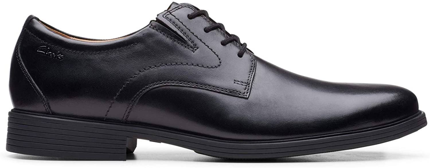 Men\'s Clarks, Whiddon Plain Toe Oxford 26152918 Black Leather Size 13 Wide US Men main image 3