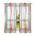 thumbnail image 6 of Yayeee Window Curtains Light Filtering 63"x52" Grommet Panel Pair Home Living Room Decor, Light Blue Pattern, 6 of 7